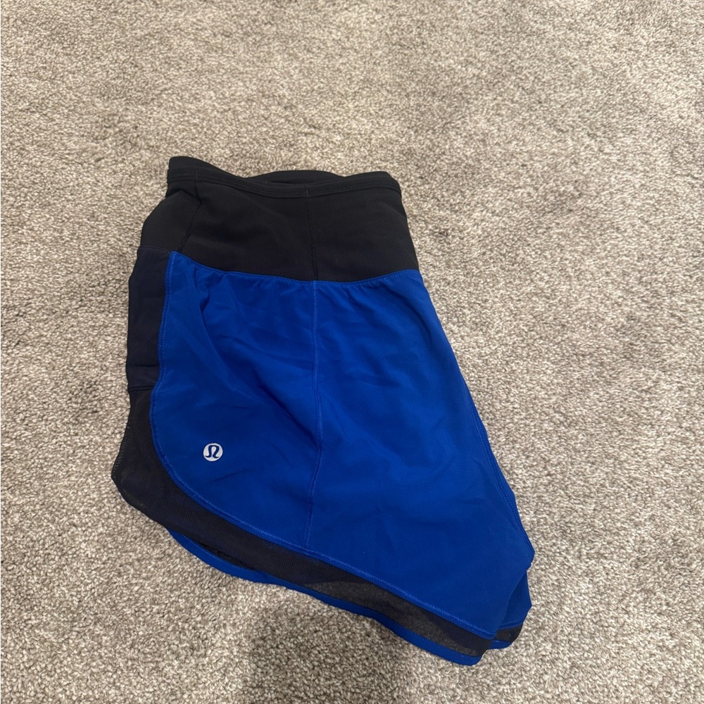 Lululemon Black and Blue Athletic Shorts